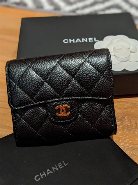 chanel caviar wallet stich|Authentic CHANEL CC Classic Caviar Flap Wallet on Chain.